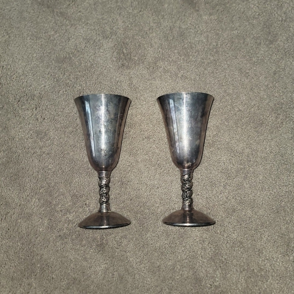 Plator Silver Goblets Made in Spain.